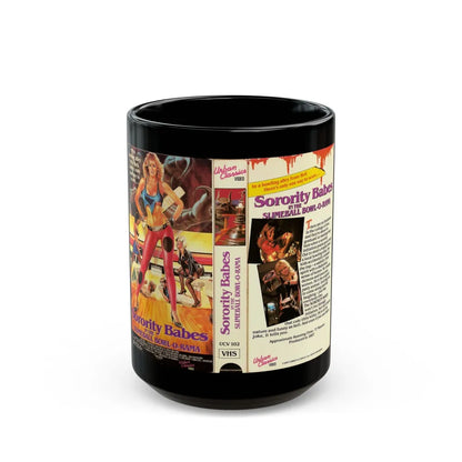 SORORITY BABES IN THE SLIMEBALL BOWL O RAMA URBAN CLASSICS (VHS COVER) - Black Coffee Mug-15oz-Go Mug Yourself