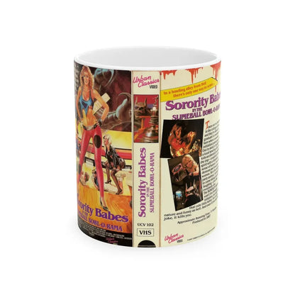 SORORITY BABES IN THE SLIMEBALL BOWL O RAMA URBAN CLASSICS (VHS COVER) - White Coffee Mug 11oz - Go Mug Yourself