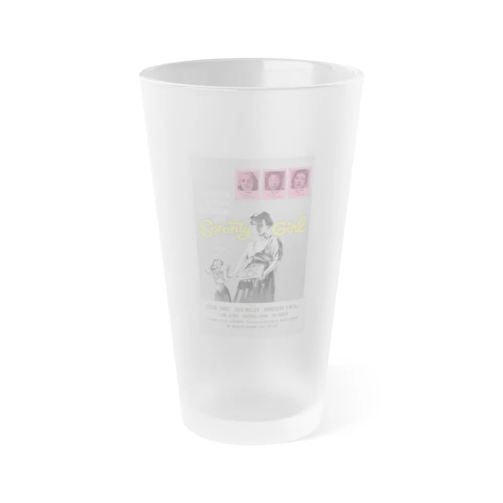 SORORITY GIRL 1957 Movie Poster - Frosted Pint Glass 16oz-16oz-Frosted-Go Mug Yourself