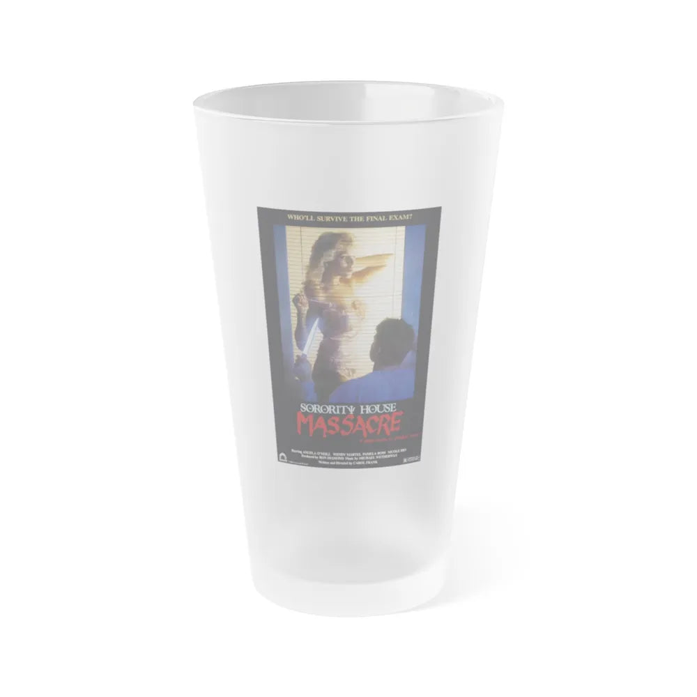 SORORITY HOUSE MASSACRE 1986 Movie Poster - Frosted Pint Glass 16oz-16oz-Frosted-Go Mug Yourself