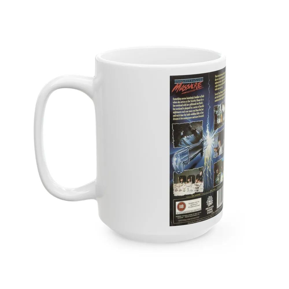 SORORITY HOUSE MASSACRE MEDUSA HOME VIDEO (VHS COVER) - White Coffee Mug-Go Mug Yourself