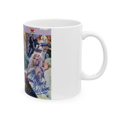 SORRY WRONG BEDROOM (VHS COVER) - White Coffee Mug - Go Mug Yourself