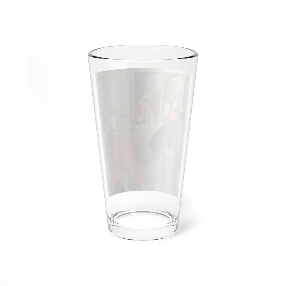 Soundproof Listening Booths, The Saturday Evening Post cover, April 19, 1952 (Magazine Illustration) Pint Glass 16oz - Go Mug Yourself