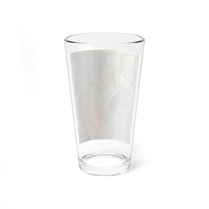Soundproof Listening Booths, The Saturday Evening Post cover, April 19, 1952 (Magazine Illustration) Pint Glass 16oz - Go Mug Yourself