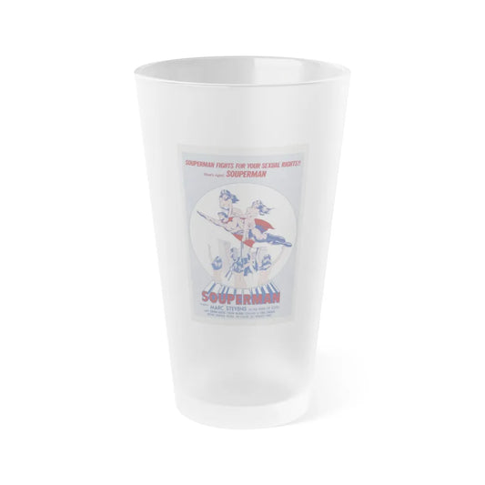 SOUPERMAN 1976 Movie Poster - Frosted Pint Glass 16oz-16oz-Frosted-Go Mug Yourself