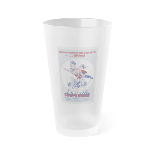 SOUPERMAN 1976 Movie Poster - Frosted Pint Glass 16oz 16oz Frosted - Go Mug Yourself
