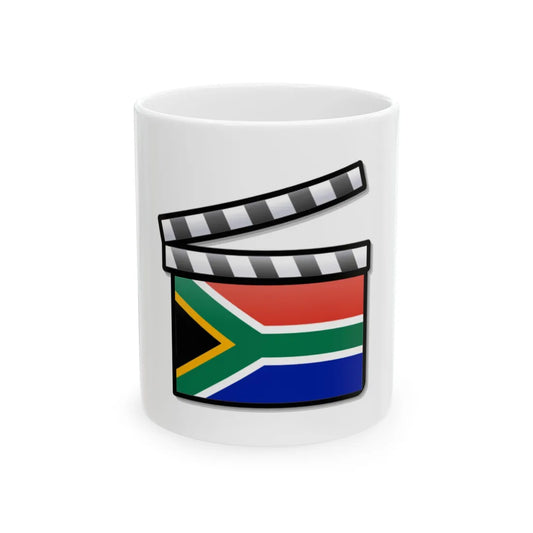 South Africa film clapperboard (South Africa) White Coffee Mug 11oz - Go Mug Yourself