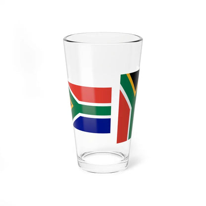 South Africa flag horizontal and vertical (South Africa) Pint Glass 16oz 16oz - Go Mug Yourself