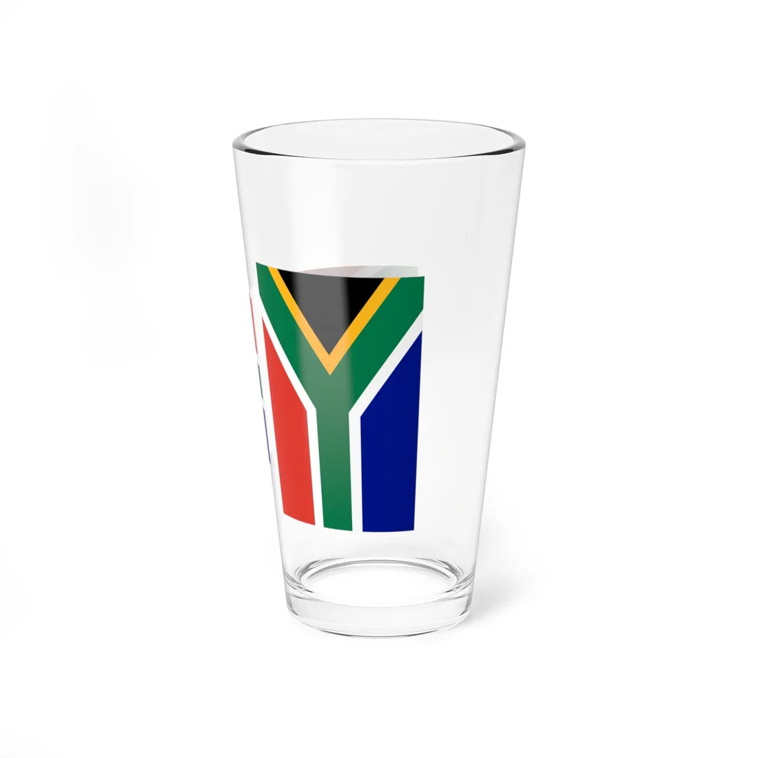 South Africa flag horizontal and vertical (South Africa) Pint Glass 16oz - Go Mug Yourself
