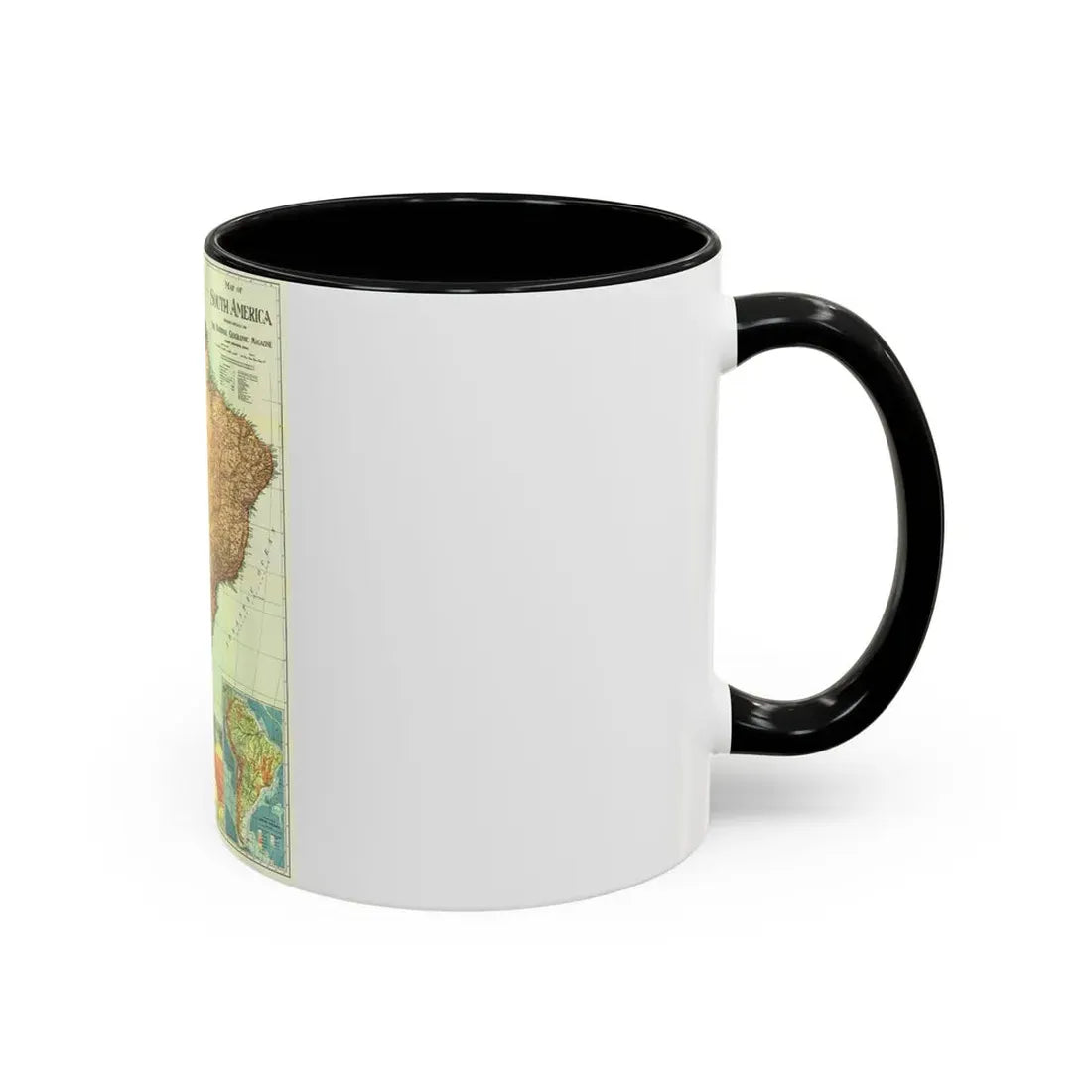 South America (1921) (Map) Accent Coffee Mug - Go Mug Yourself