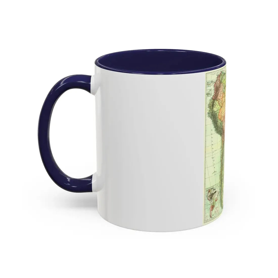 South America (1921) (Map) Accent Coffee Mug - Go Mug Yourself