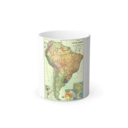 South America (1921) (Map) Color Changing Mug 11oz Default Title 11oz - Go Mug Yourself
