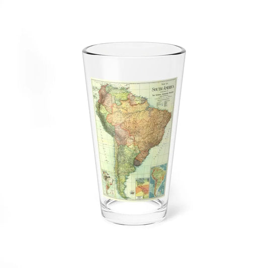 South America (1921) (Map) Pint Glass 16oz-16oz-Go Mug Yourself