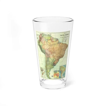 South America (1921) (Map) Pint Glass 16oz 16oz - Go Mug Yourself