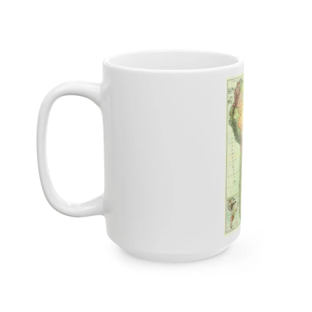 South America (1921) (Map) White Coffee Mug-Go Mug Yourself