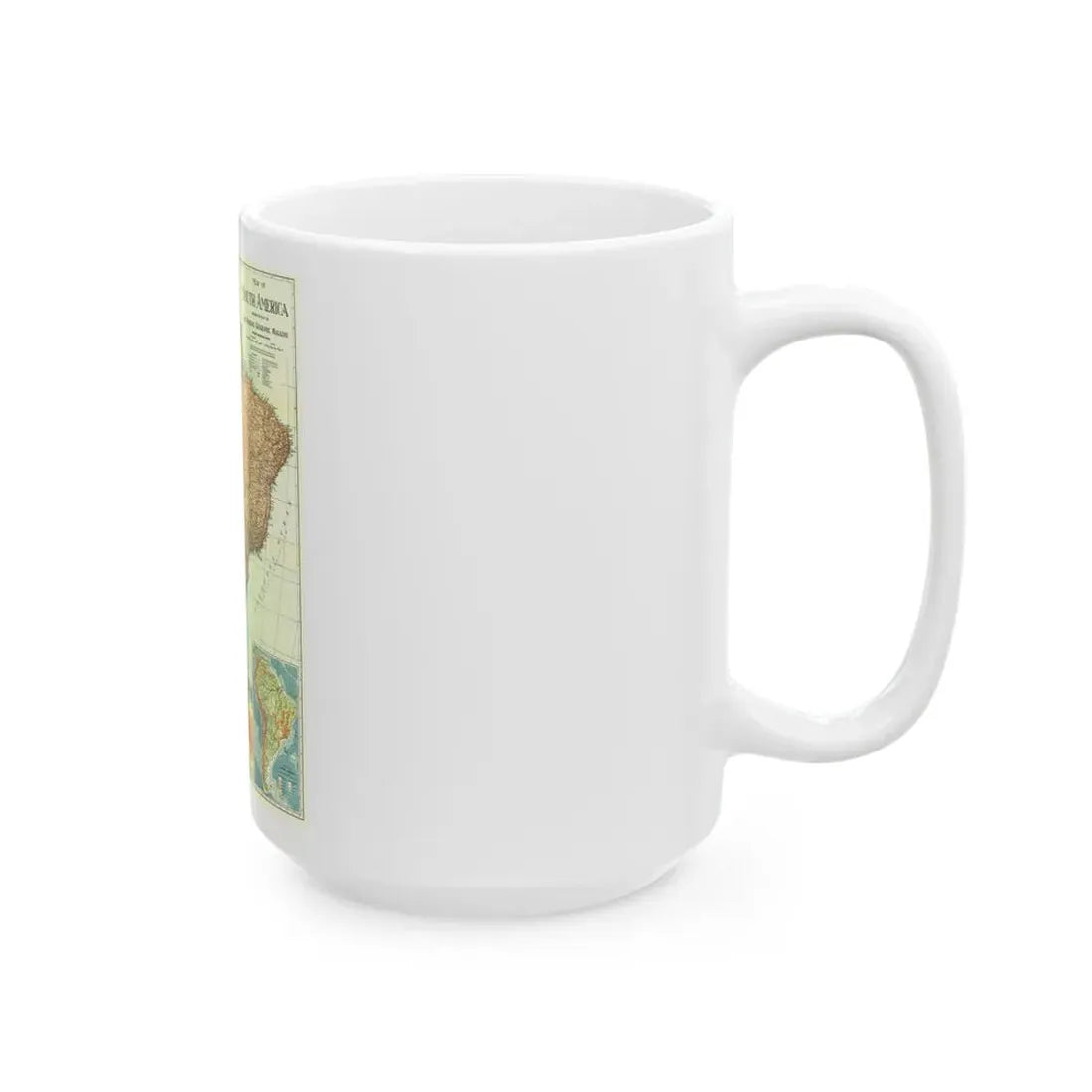 South America (1921) (Map) White Coffee Mug - Go Mug Yourself