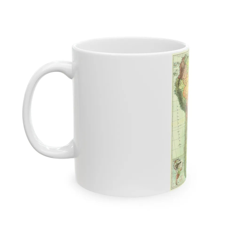 South America (1921) (Map) White Coffee Mug-Go Mug Yourself