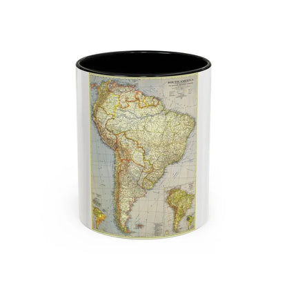 South America (1937) (Map) Accent Coffee Mug 11oz Black - Go Mug Yourself