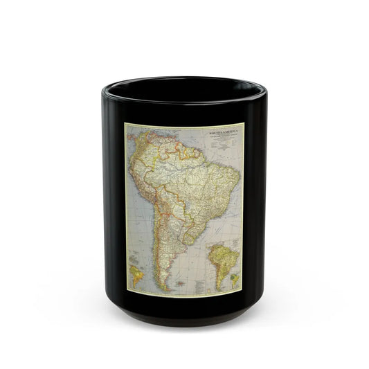 South America (1937) (Map) Black Coffee Mug-15oz-Go Mug Yourself