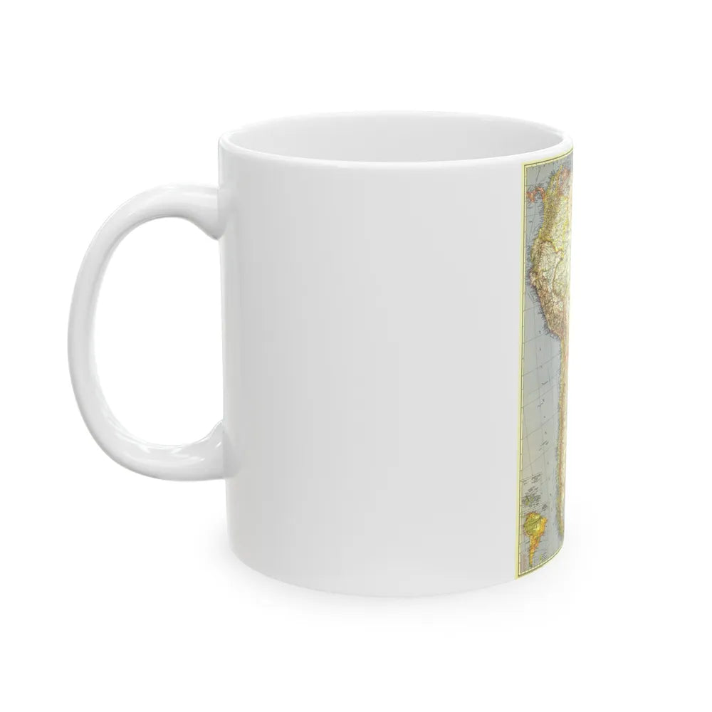 South America (1937) (Map) White Coffee Mug-Go Mug Yourself