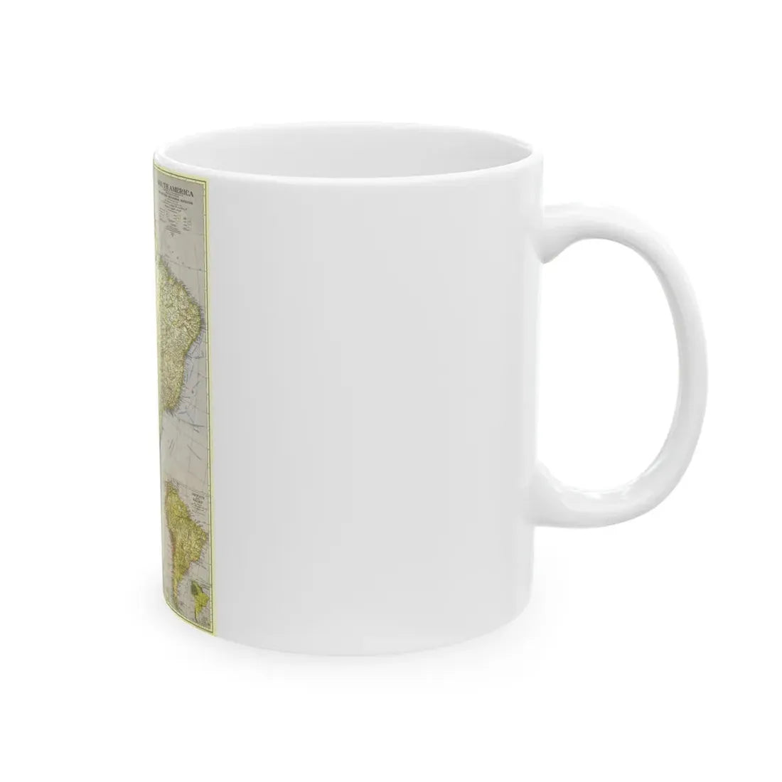 South America (1937) (Map) White Coffee Mug - Go Mug Yourself