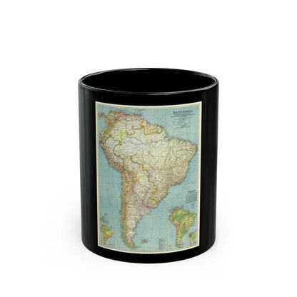 South America (1942) (Map) Black Coffee Mug 11oz - Go Mug Yourself