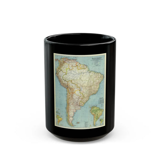 South America (1942) (Map) Black Coffee Mug-15oz-Go Mug Yourself