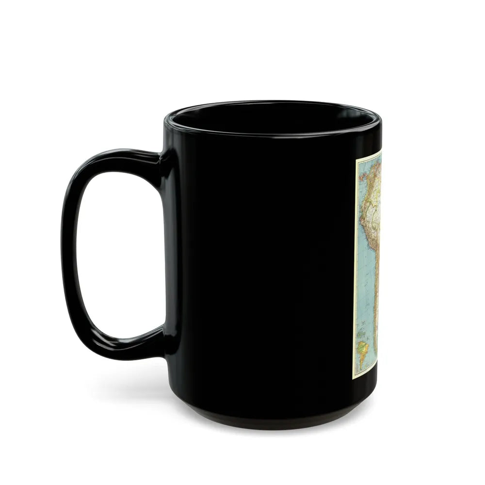 South America (1942) (Map) Black Coffee Mug-Go Mug Yourself