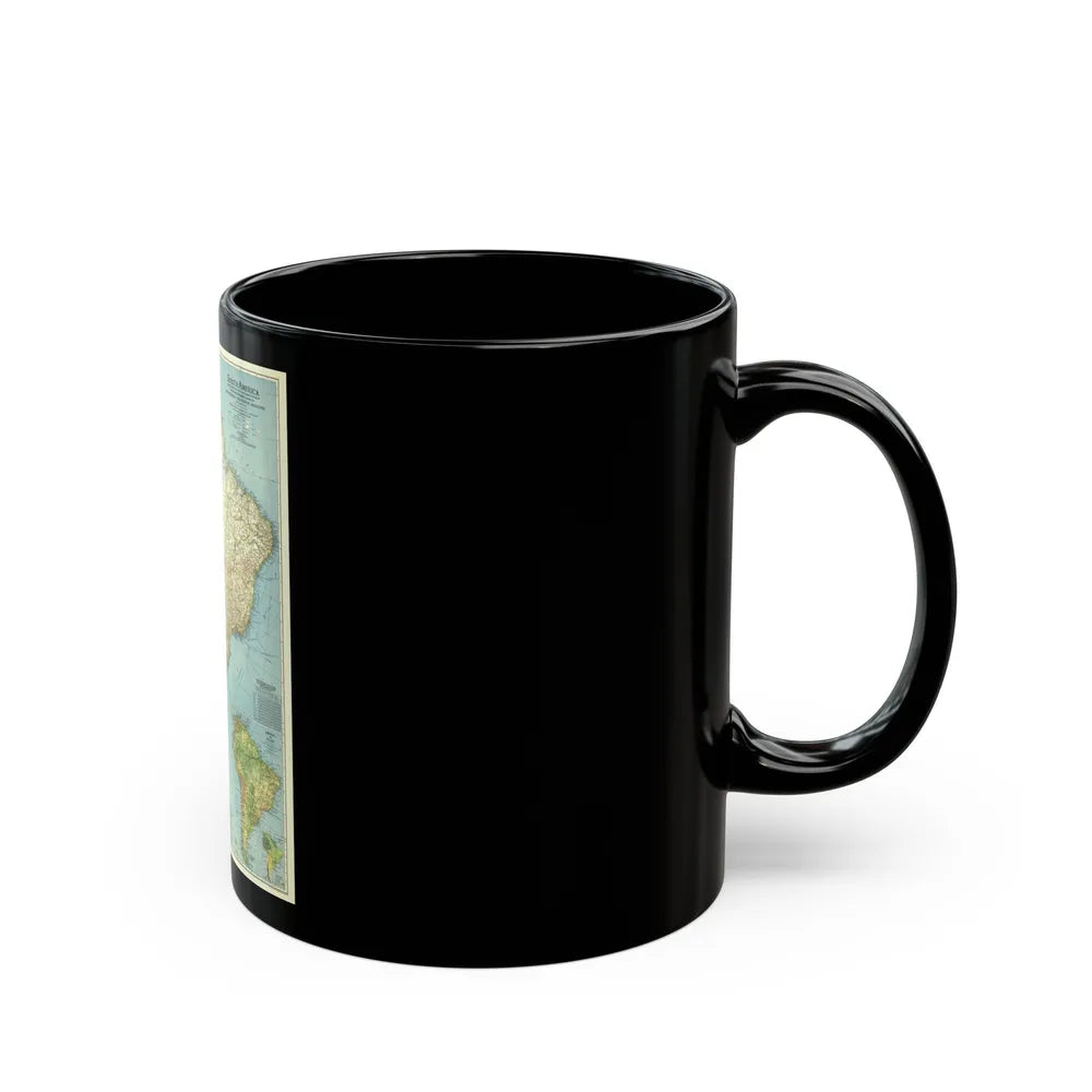 South America (1942) (Map) Black Coffee Mug-Go Mug Yourself