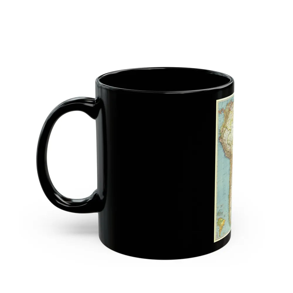 South America (1942) (Map) Black Coffee Mug-Go Mug Yourself