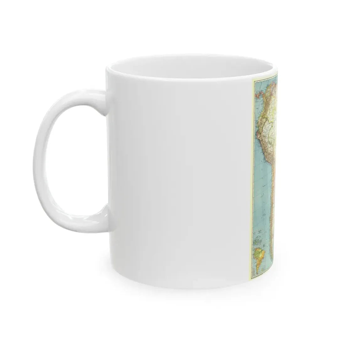 South America (1942) (Map) White Coffee Mug - Go Mug Yourself