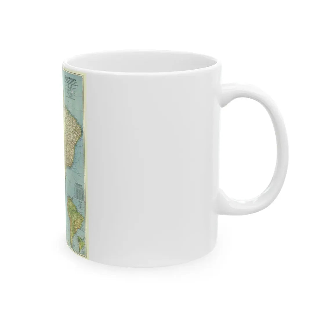 South America (1942) (Map) White Coffee Mug - Go Mug Yourself