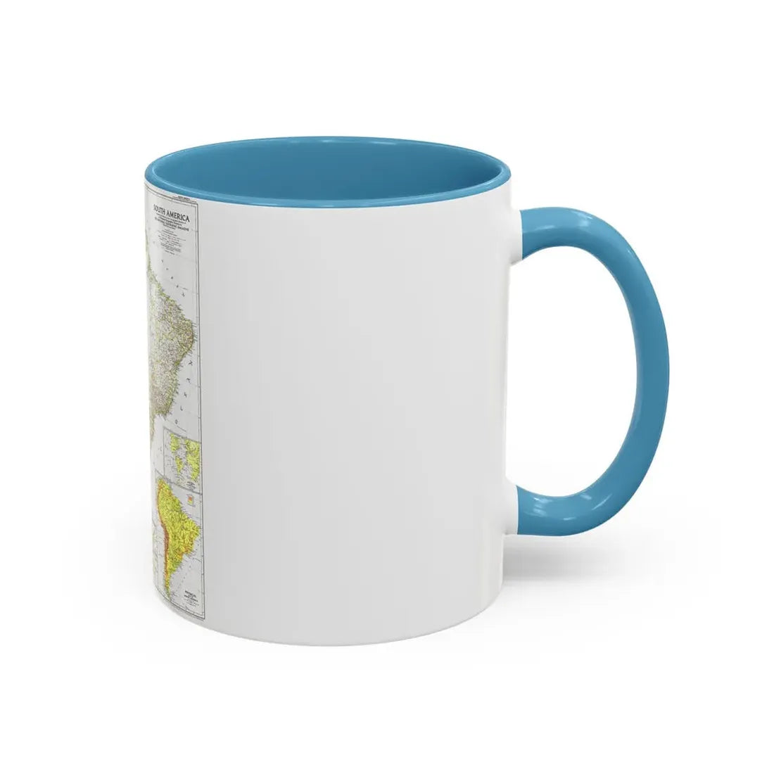 South America (1950) (Map) Accent Coffee Mug - Go Mug Yourself