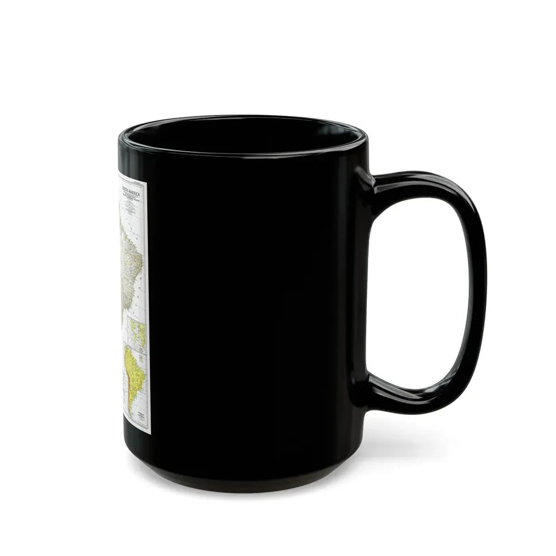 South America (1950) (Map) Black Coffee Mug - Go Mug Yourself