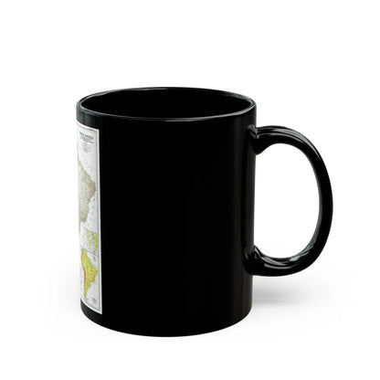 South America (1950) (Map) Black Coffee Mug-Go Mug Yourself