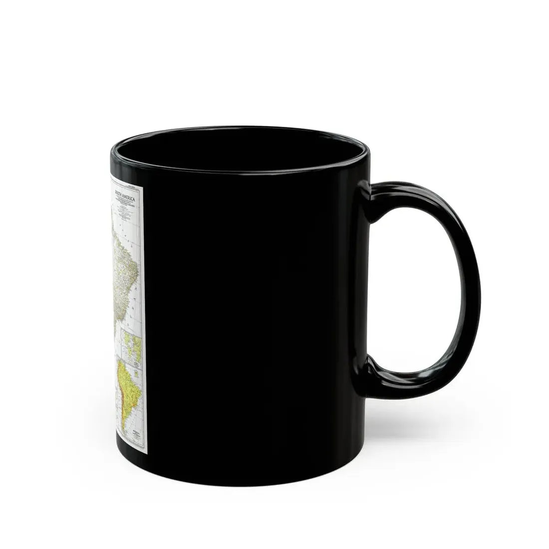 South America (1950) (Map) Black Coffee Mug - Go Mug Yourself