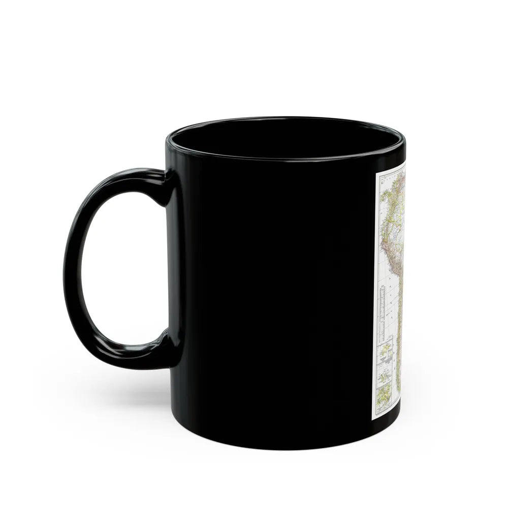 South America (1950) (Map) Black Coffee Mug-Go Mug Yourself