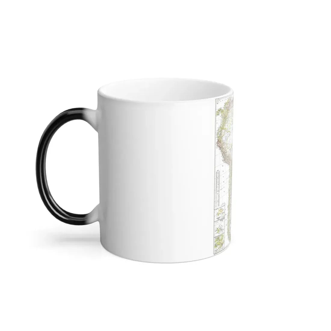 South America (1950) (Map) Color Changing Mug 11oz - Go Mug Yourself