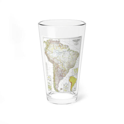 South America (1950) (Map) Pint Glass 16oz-16oz-Go Mug Yourself