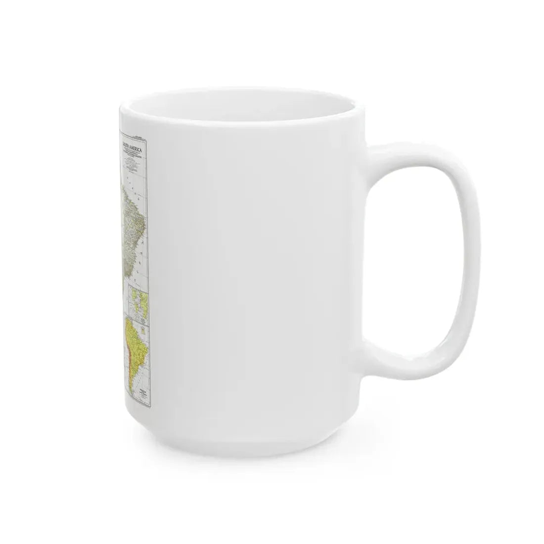 South America (1950) (Map) White Coffee Mug - Go Mug Yourself