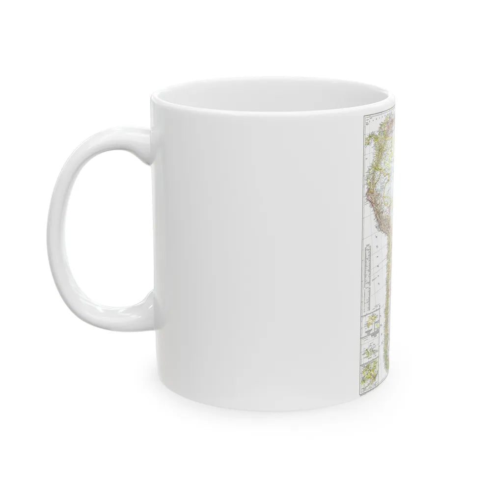 South America (1950) (Map) White Coffee Mug-Go Mug Yourself