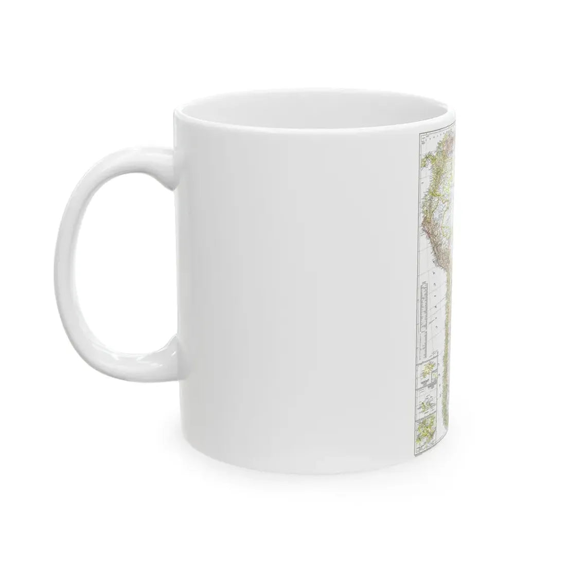 South America (1950) (Map) White Coffee Mug - Go Mug Yourself