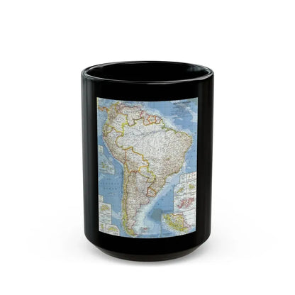South America (1960) (Map) Black Coffee Mug 15oz - Go Mug Yourself
