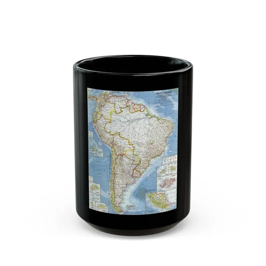 South America (1960) (Map) Black Coffee Mug 15oz - Go Mug Yourself