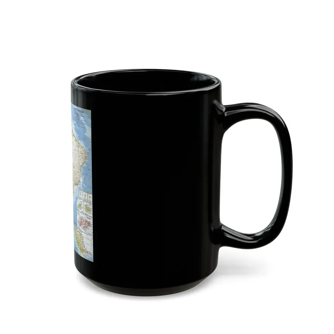 South America (1960) (Map) Black Coffee Mug - Go Mug Yourself