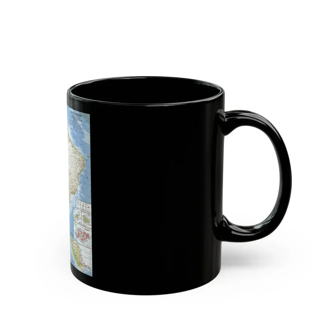 South America (1960) (Map) Black Coffee Mug - Go Mug Yourself