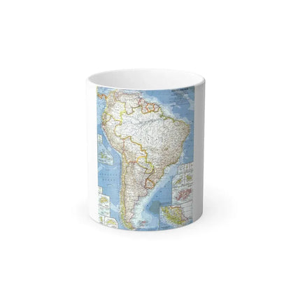 South America (1960) (Map) Color Changing Mug 11oz - Go Mug Yourself