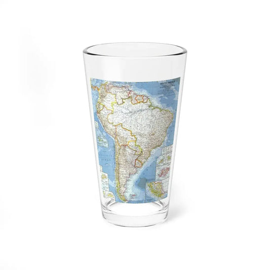 South America (1960) (Map) Pint Glass 16oz 16oz - Go Mug Yourself
