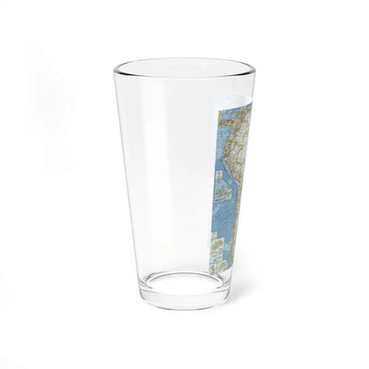 South America (1960) (Map) Pint Glass 16oz-Go Mug Yourself