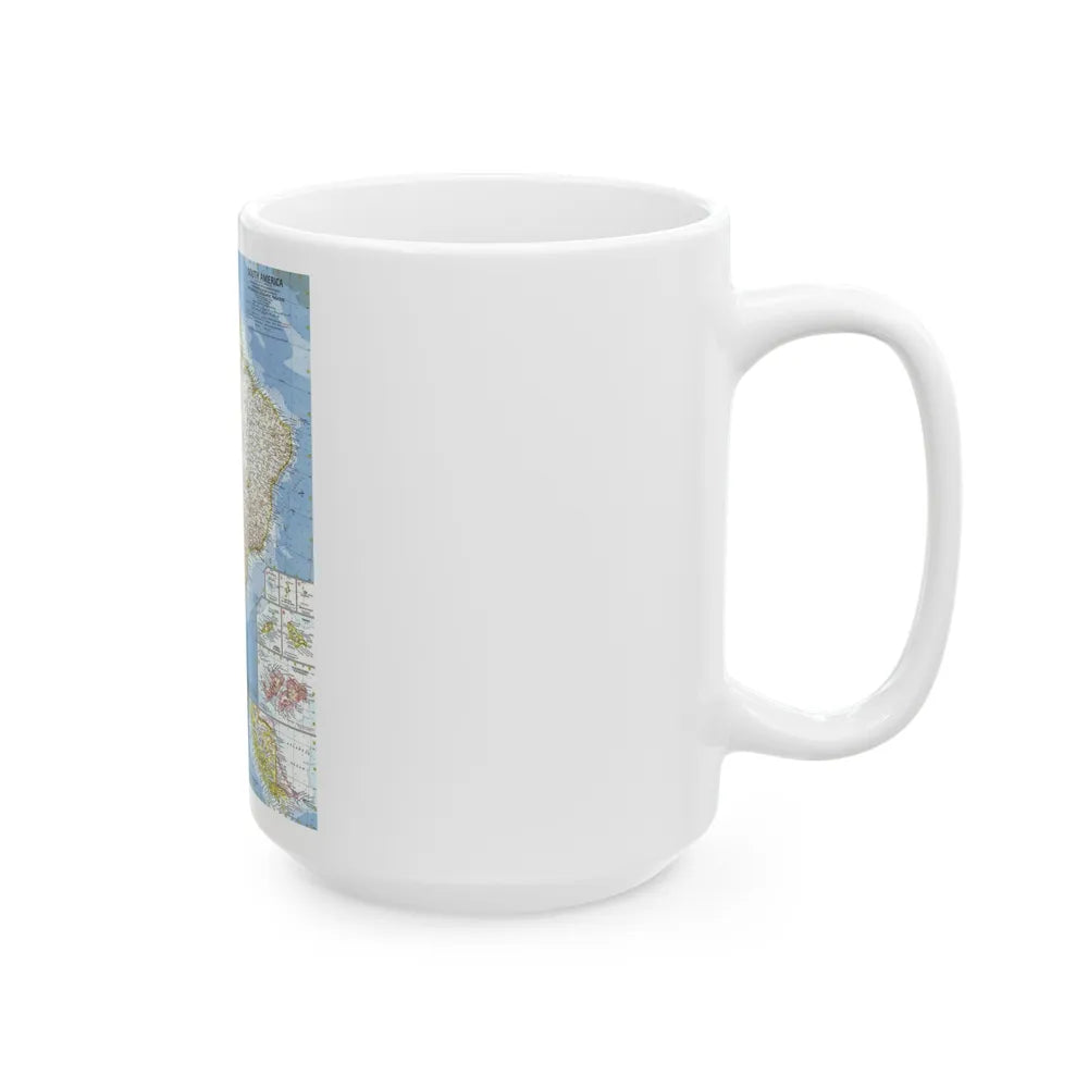 South America (1960) (Map) White Coffee Mug-Go Mug Yourself